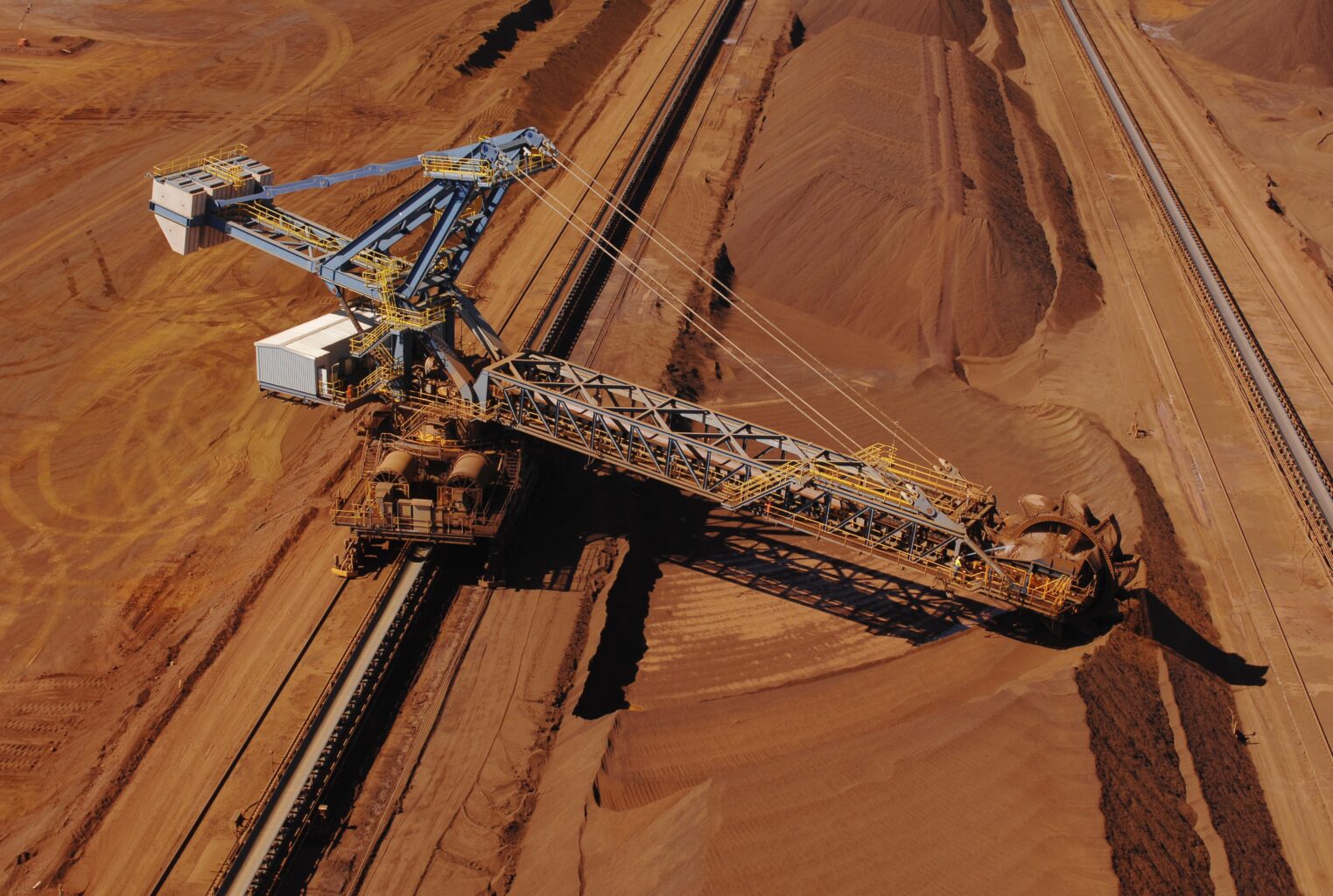 a crane used in a mine site.