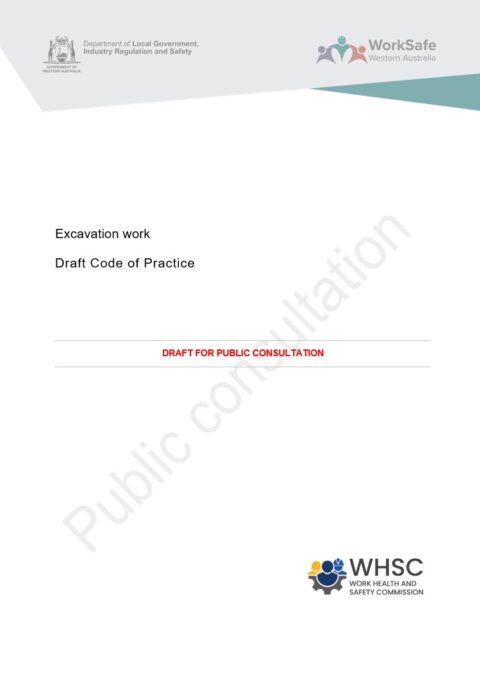 Draft code of practice: Excavation work