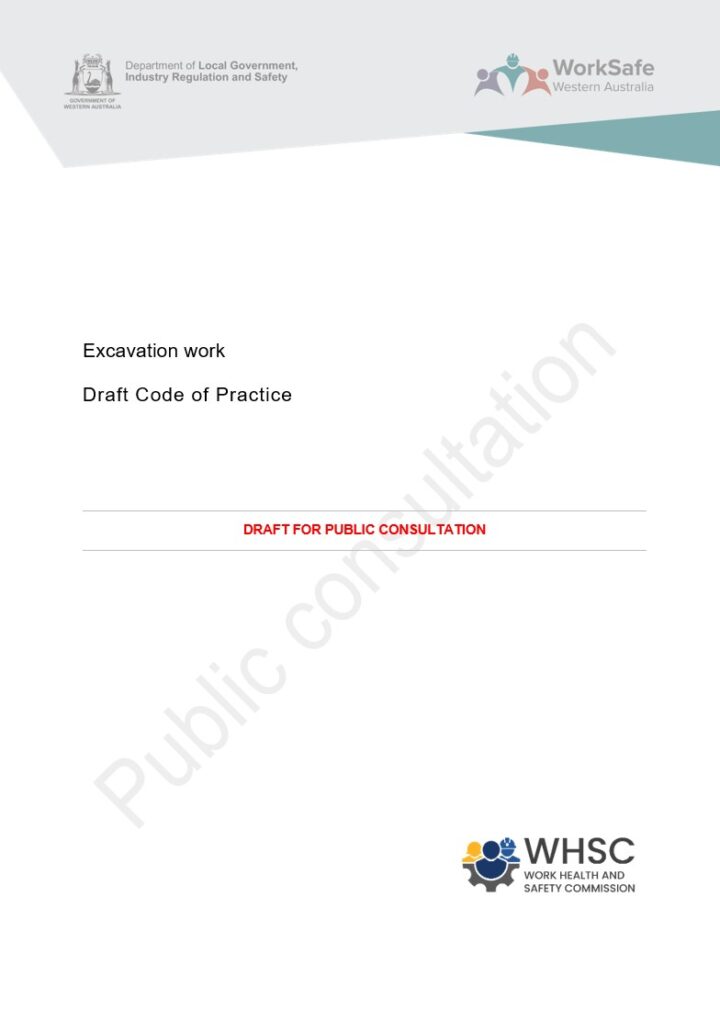 Draft code of practice: Excavation work