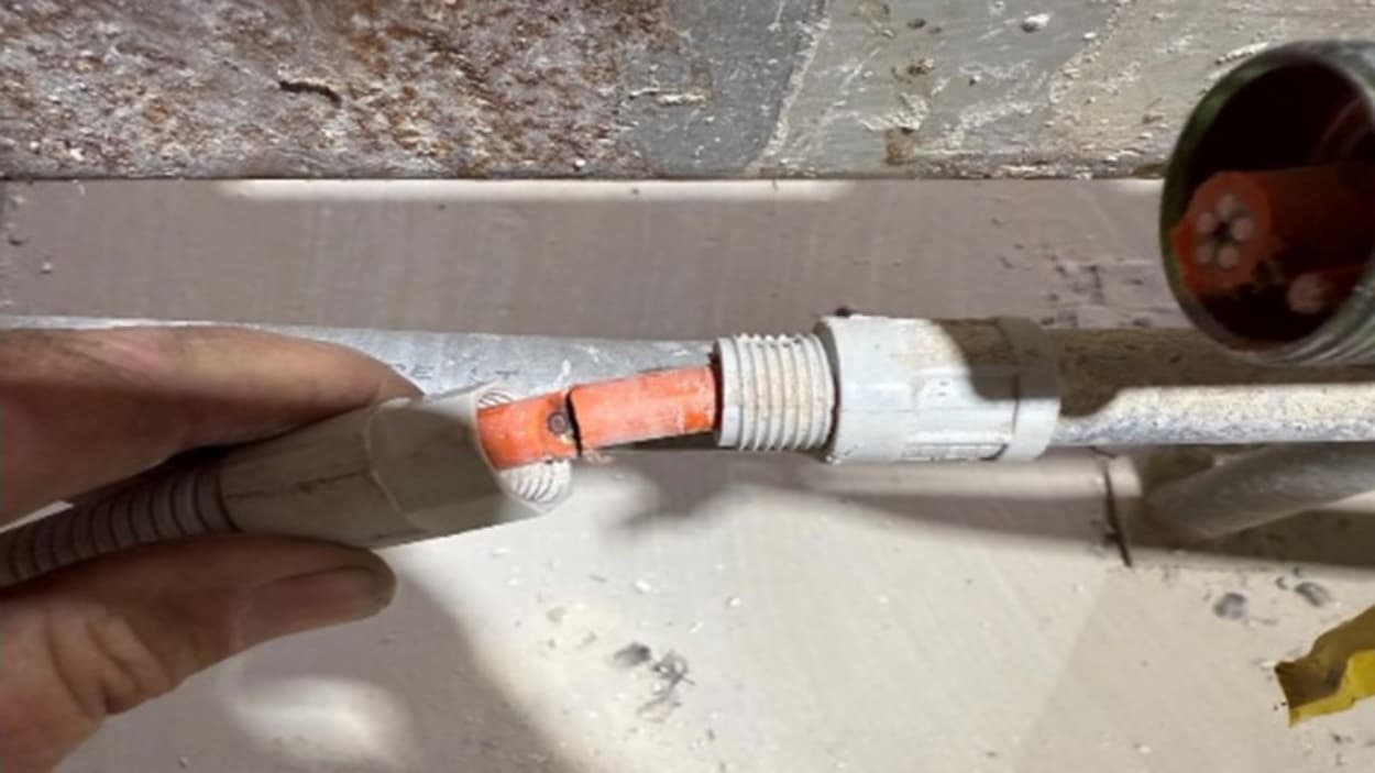 cut live cable