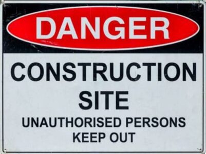 danger construction site