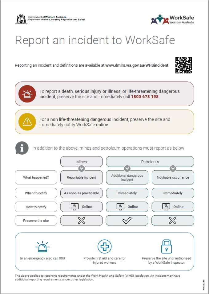 Report an incident to WorkSafe