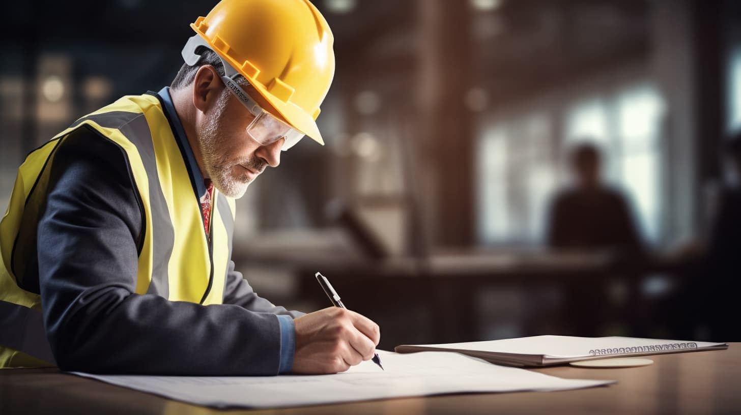 inspector writing