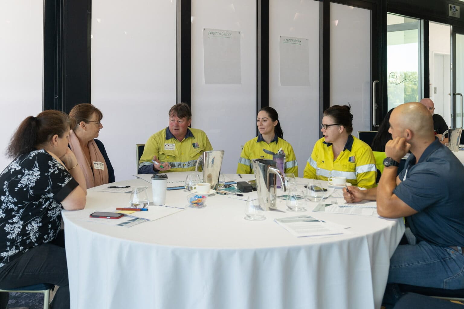 participants discussing during a workshop